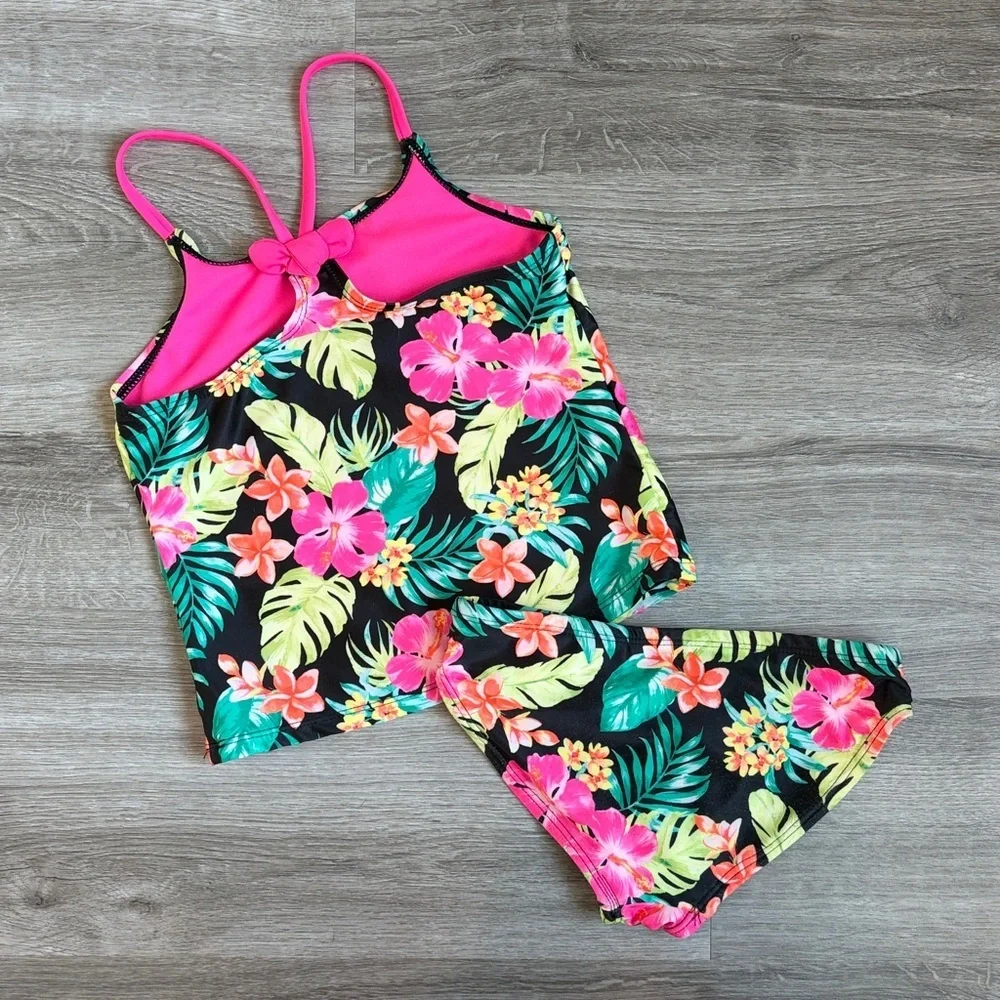 Wonder Nation girls tropical print bikini